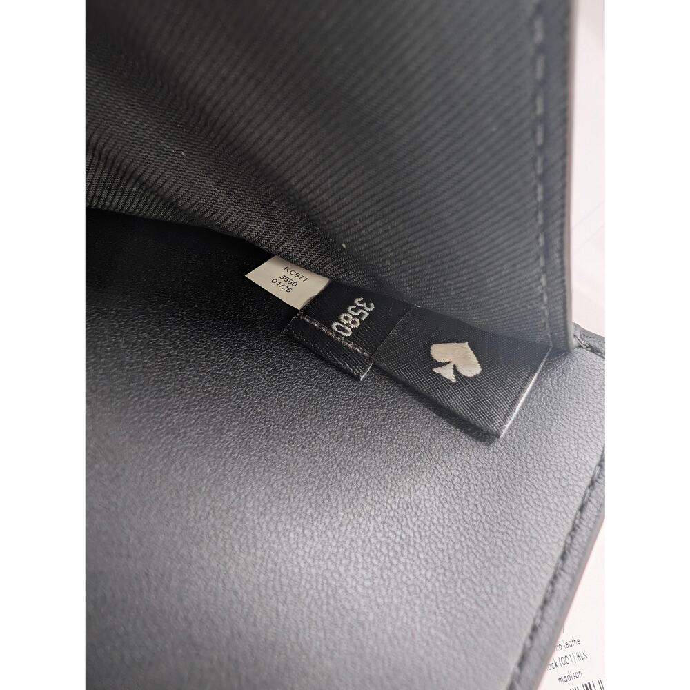 Authentic Brand New with Tag Kate Spade Madison Black Saffiano Passport Holder - Picture 4 of 5